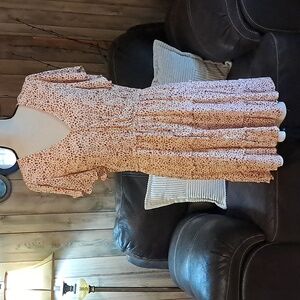 Jodifl Multi Print Babydoll Tiered Lined Dress Size